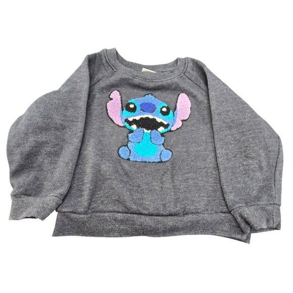 Disney Stitch Toddler Sweatshirt 4T Gray Pullover Soft & Cozy Pullover JJ3931 - Picture 1 of 8